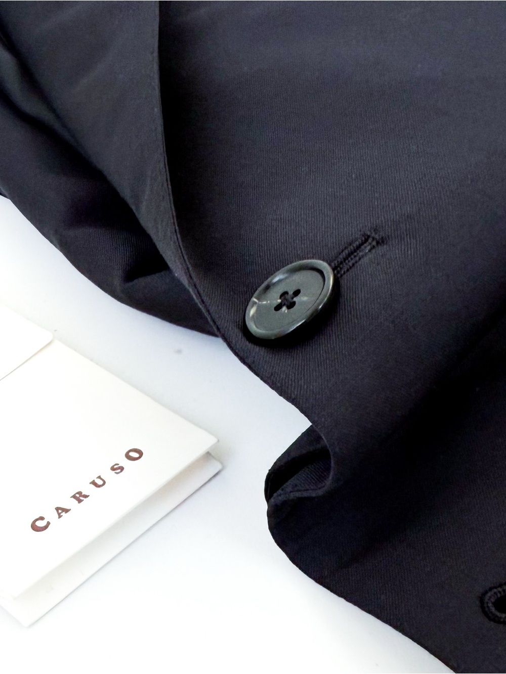 NWT New Caruso Men's Italian Wool Silk Suit Midnight Navy Blue Elisir 44R - Picture 9 of 15
